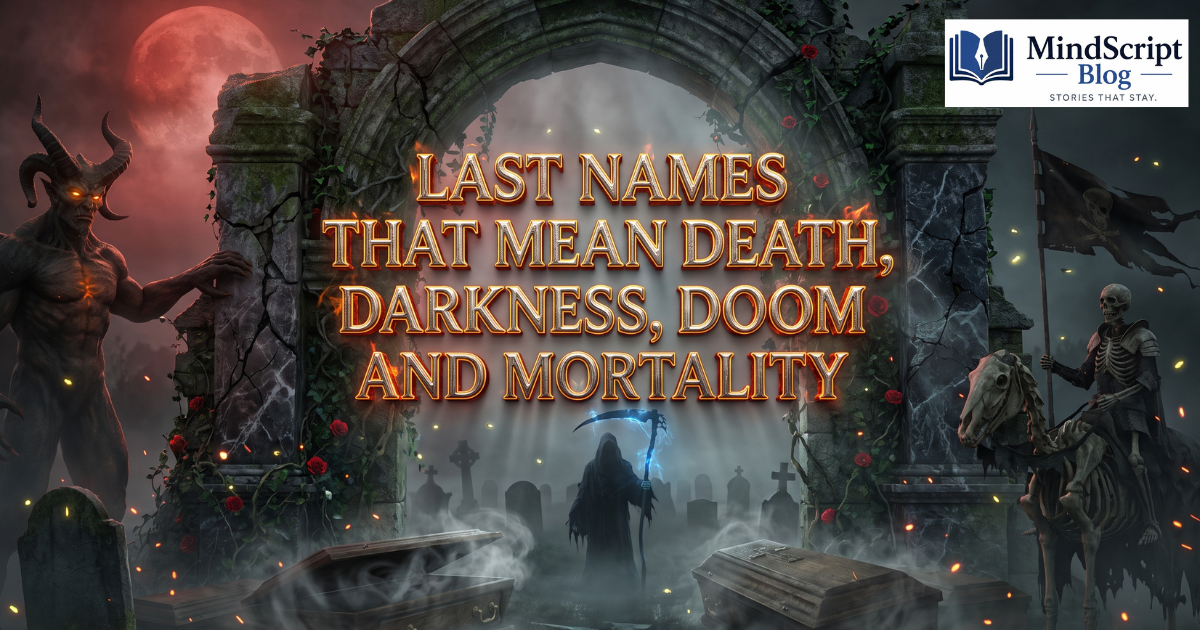 Last Names That Mean Death, Darkness, Doom and Mortality